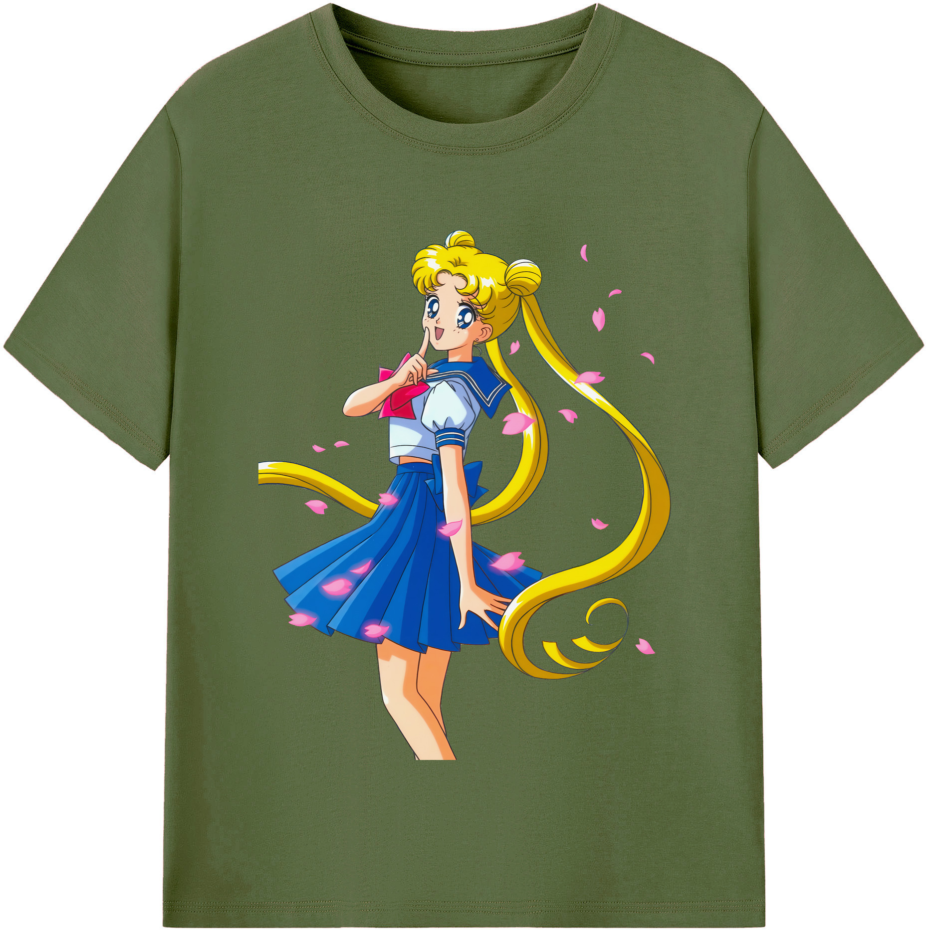 （画像用） 美少女戦士セーラームーン 愛野 美奈子 あいの みなこ Sailor Moon Aino Minako 綿100％半袖Tシャツ（フロントプリント）